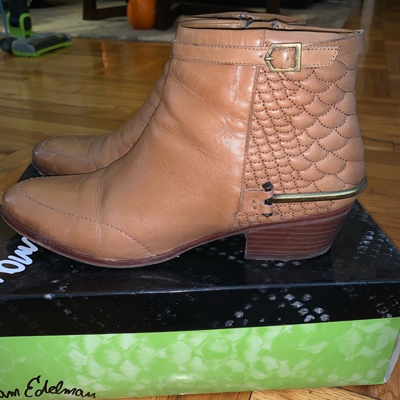 SAM EDELMAN EUC PORTER SADDLE LEATHER BOOTS 8.5 - Picture 6 of 8